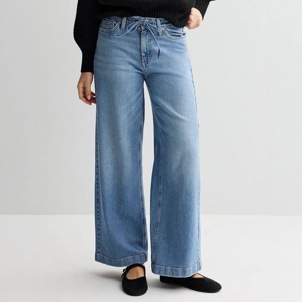 NWT Sonoma Goods For Life Women 14 Mid-Rise Wide Leg Stretch Jeans Medium Wash